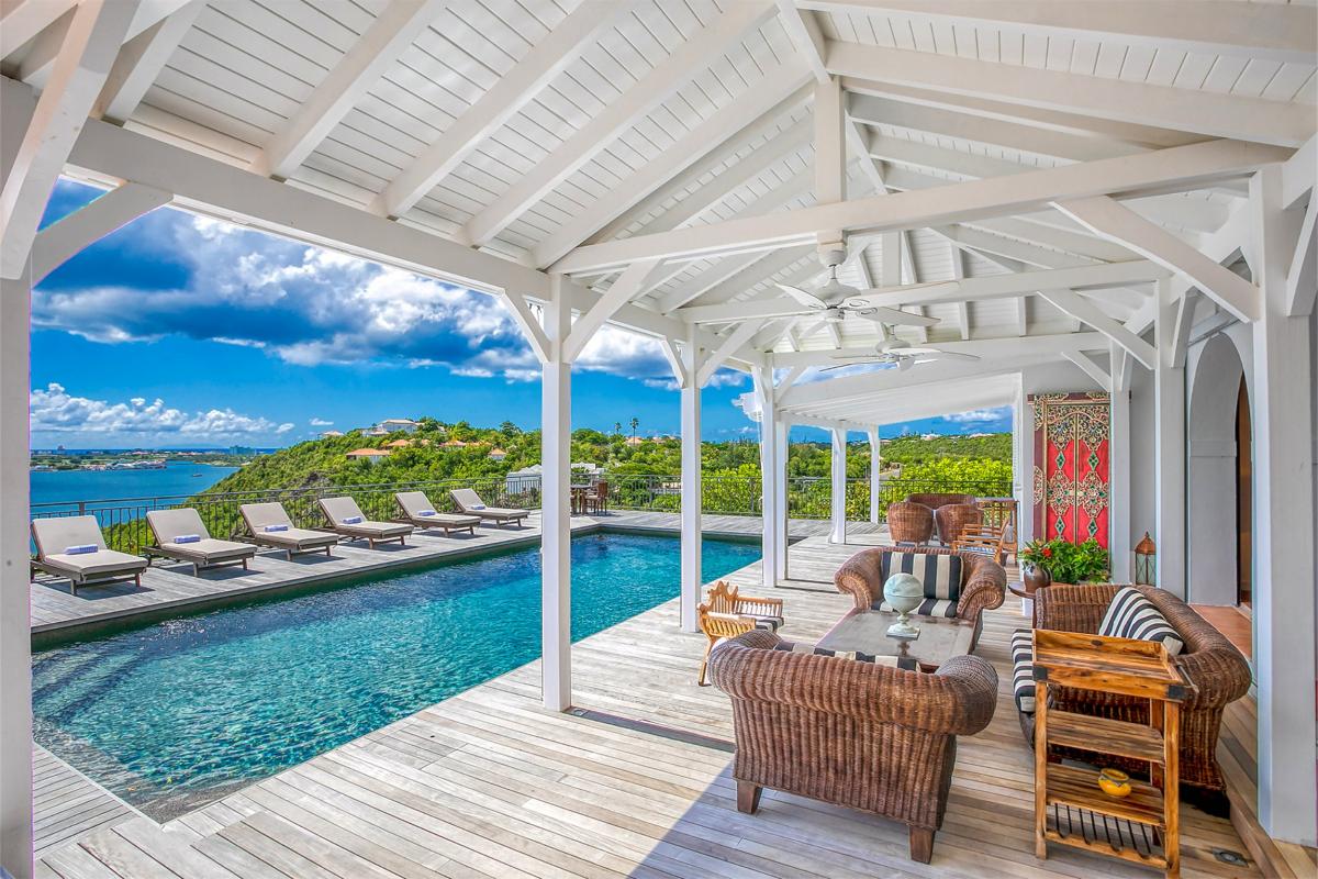 Saint Martin villa rental - Terrace and view